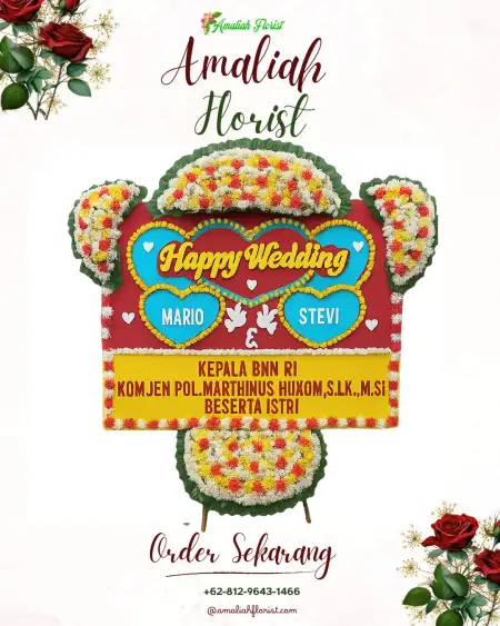 Papan Bunga Pernikahan Bosar Maligas